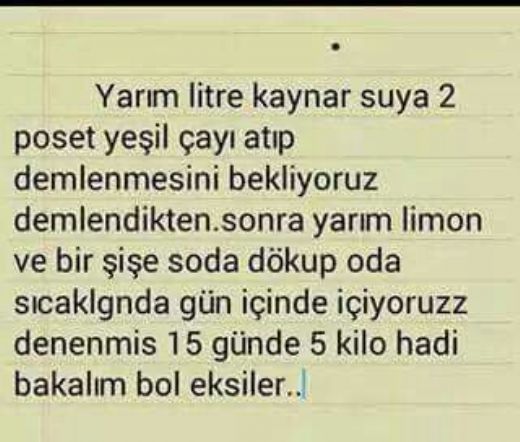 Yeşil Çay Limon Soda Tarifi ve Malzemeleri